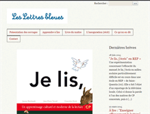 Tablet Screenshot of leslettresbleues.fr